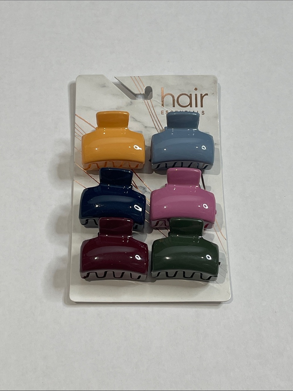 Essentials Multicolor Mini Claw Clip Set - 6 Pack